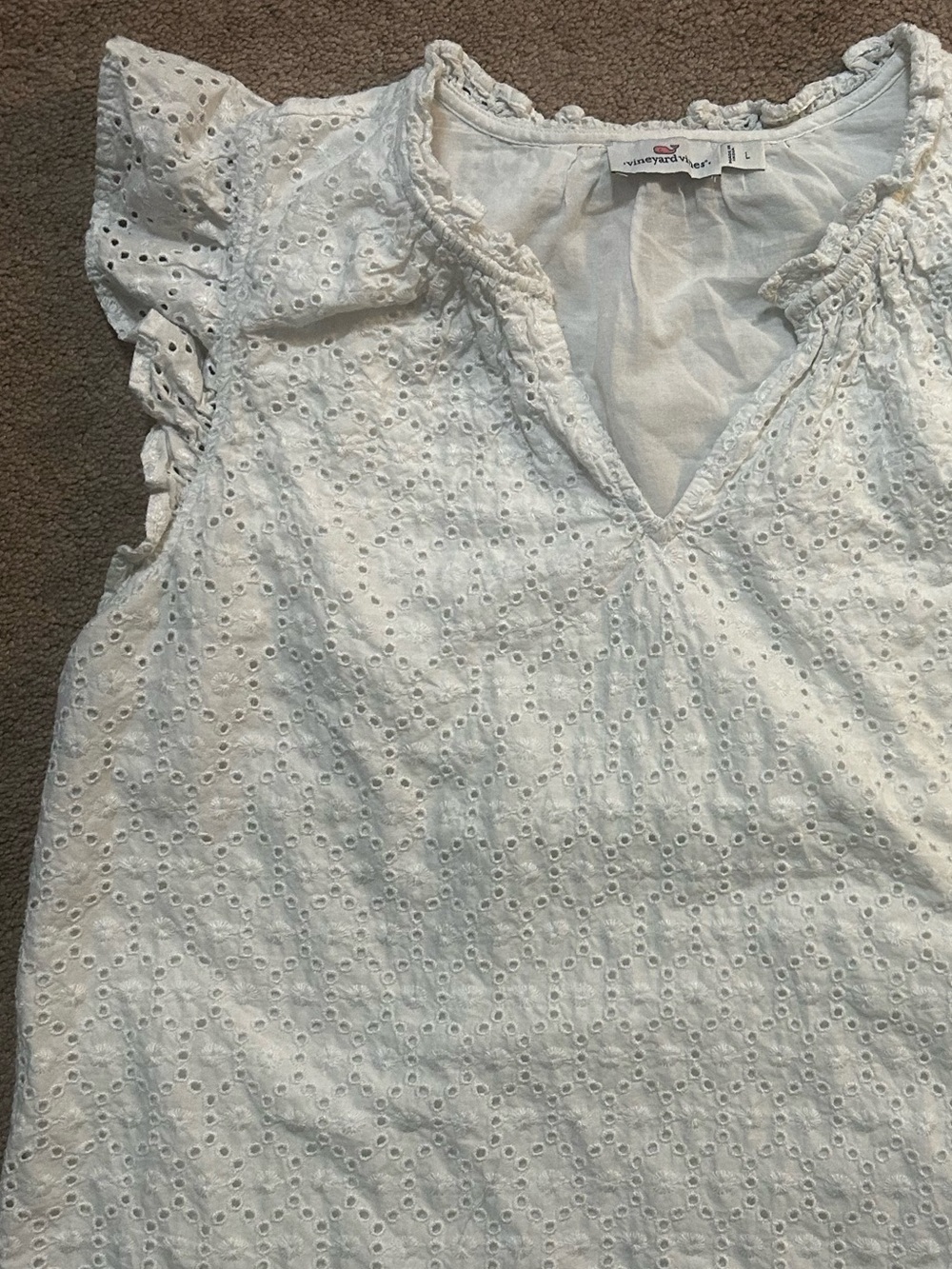 Vineyard Vines Eyelet Flutter Sleeve Tunic